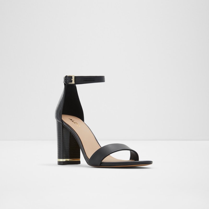 Heeled Sandals Aldo Frilajan Mujer Negros | MWI364028