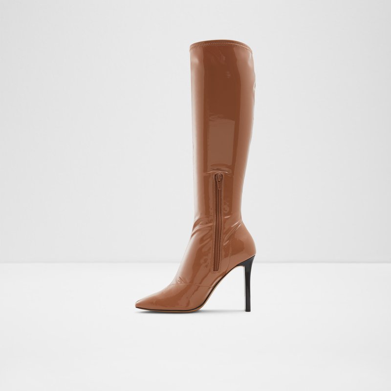 Knee High Boots Aldo Edigorwen Mujer Beige Oscuro | DUT647519