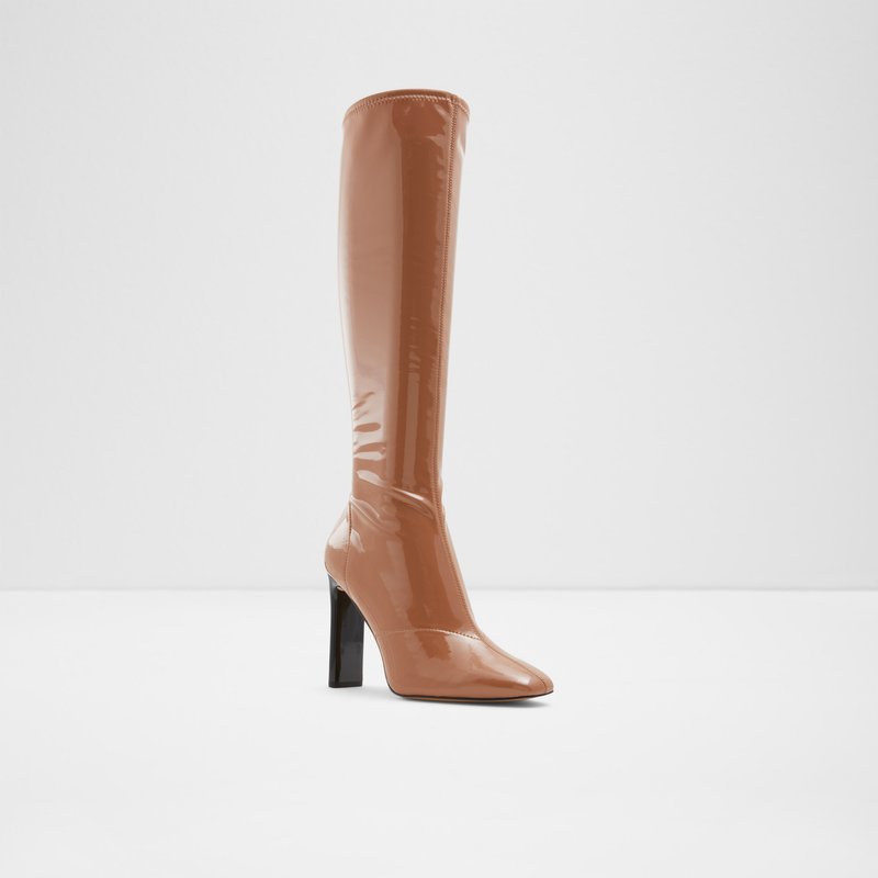 Knee High Boots Aldo Edigorwen Mujer Beige Oscuro | DUT647519