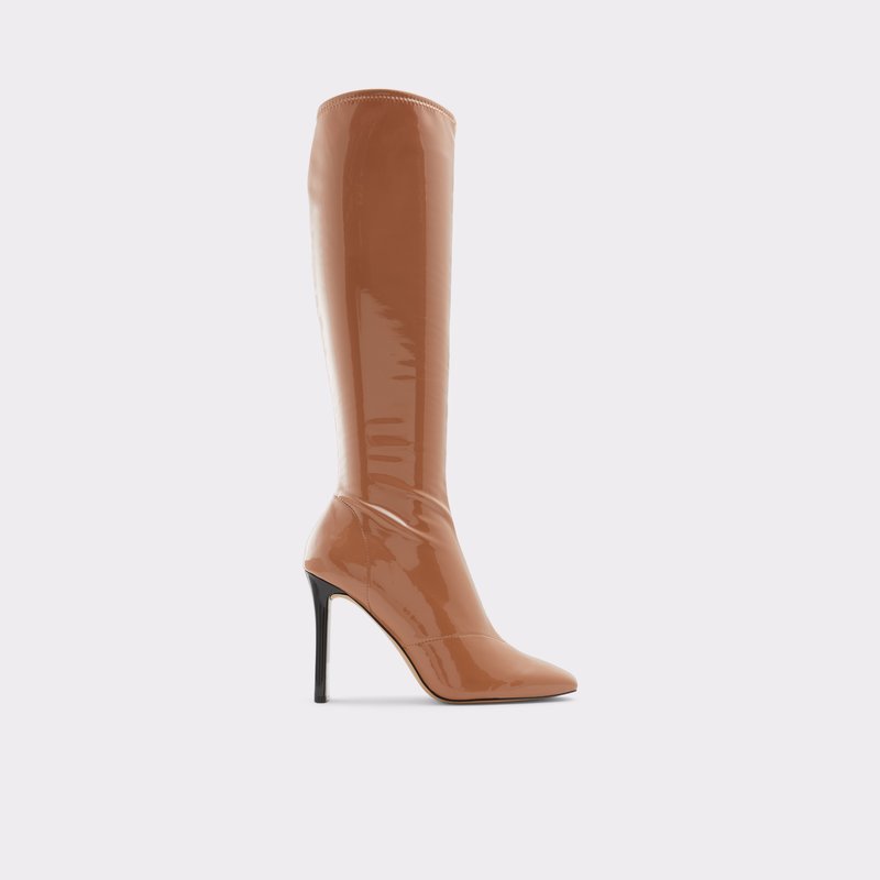 Knee High Boots Aldo Edigorwen Mujer Beige Oscuro | DUT647519