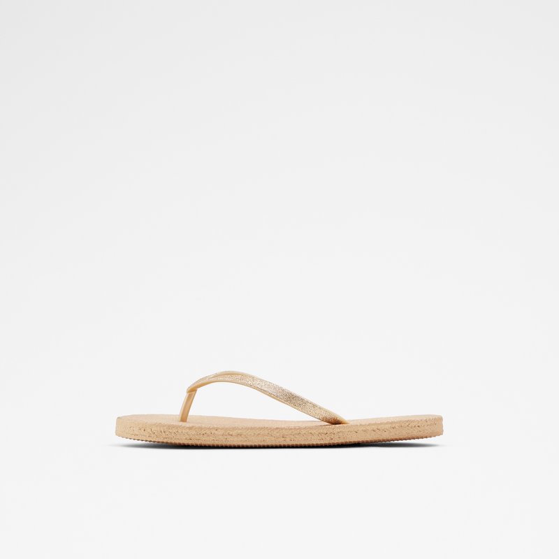 Sandalias Planas Aldo Aloomba Mujer Dorados | QRD127340