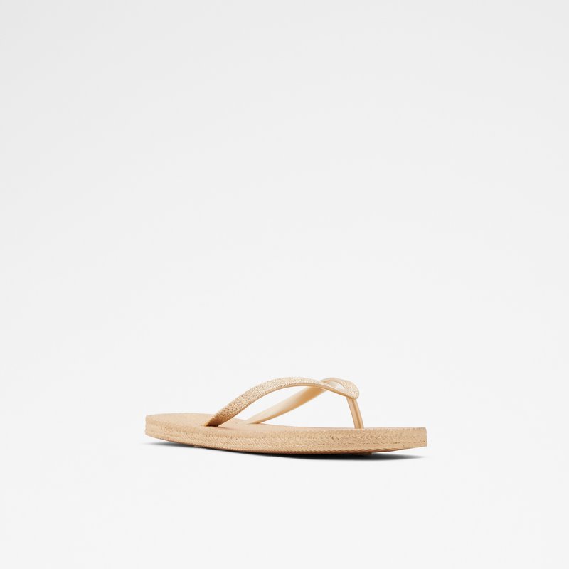 Sandalias Planas Aldo Aloomba Mujer Dorados | QRD127340