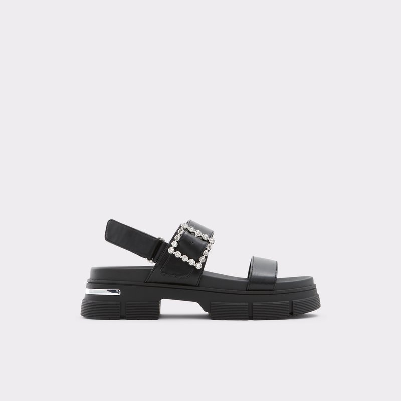 Sandalias Planas Aldo Corinne Mujer Negros | AWE951780