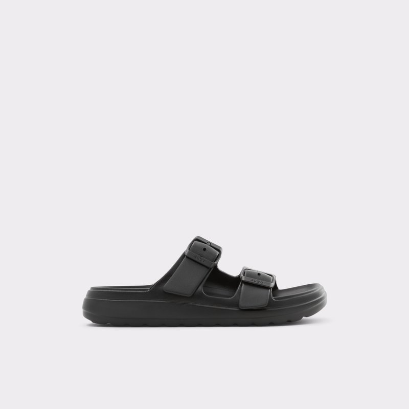 Sandalias Planas Aldo Eteiven Mujer Negros | YQW650917