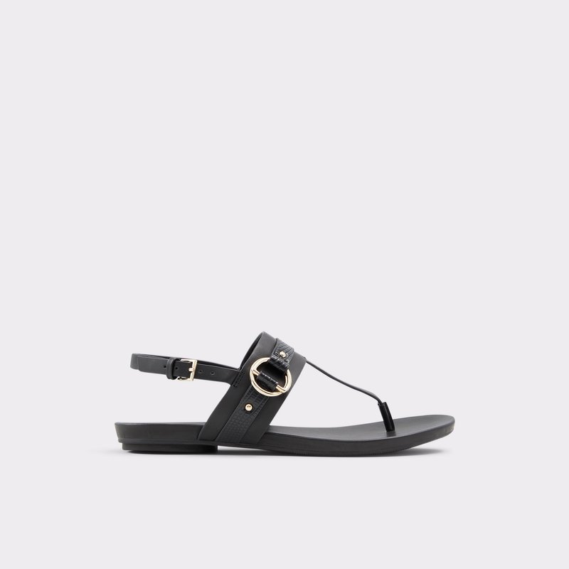 Sandalias Planas Aldo Pandra Mujer Negros | MQN724803