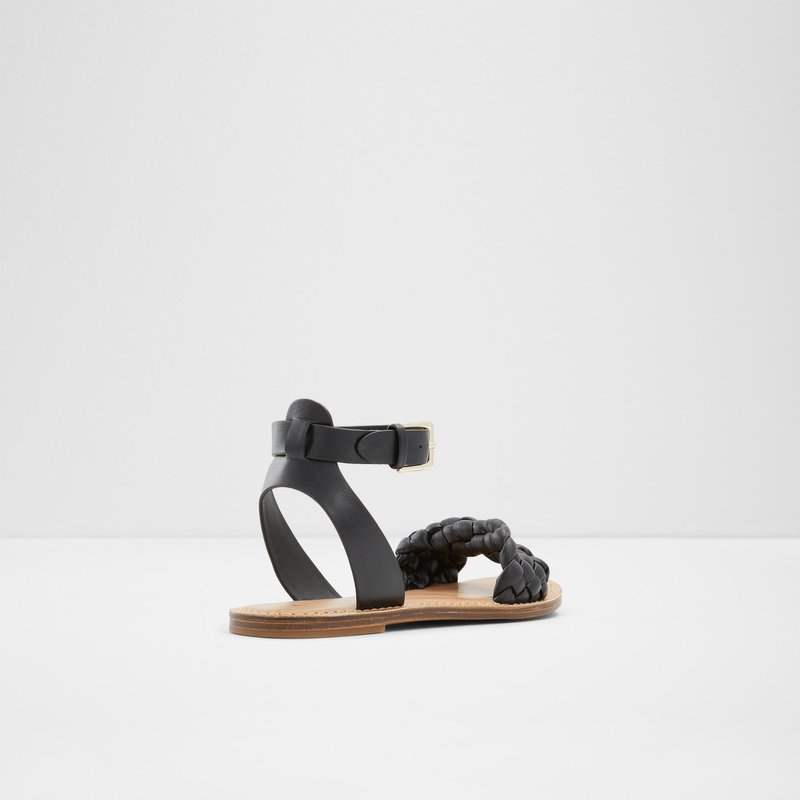 Sandalias Planas Aldo Tressa Mujer Negros | SEK172358