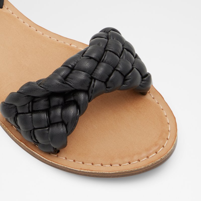 Sandalias Planas Aldo Tressa Mujer Negros | SEK172358