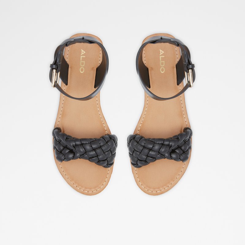 Sandalias Planas Aldo Tressa Mujer Negros | SEK172358