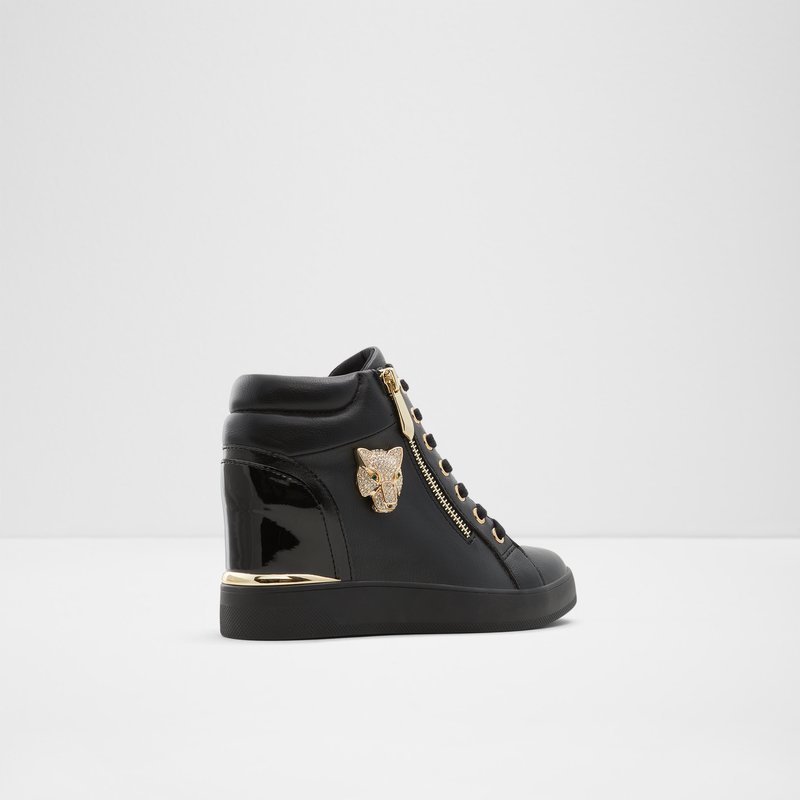 Tenis Aldo Aloivu Wedge Mujer Negros | CAP470198