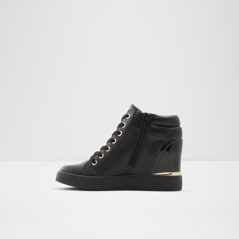 Tenis Aldo Aloivu Wedge Mujer Negros | CAP470198