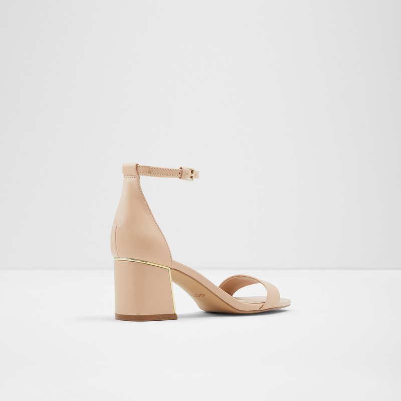 Zapatos Tacon Bloque Aldo Kedeaviel Mujer Beige | FJA384061