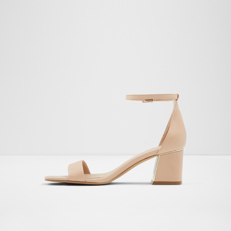 Zapatos Tacon Bloque Aldo Kedeaviel Mujer Beige | FJA384061