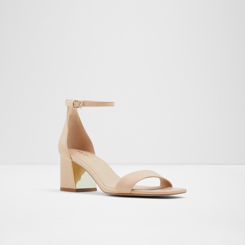 Zapatos Tacon Bloque Aldo Kedeaviel Mujer Beige | FJA384061