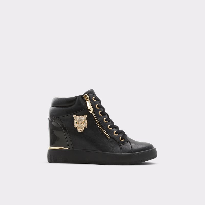 Tenis Aldo Aloivu Wedge Mujer Negros | CAP470198